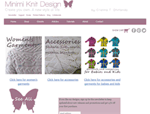 Tablet Screenshot of minimiknitdesign.com
